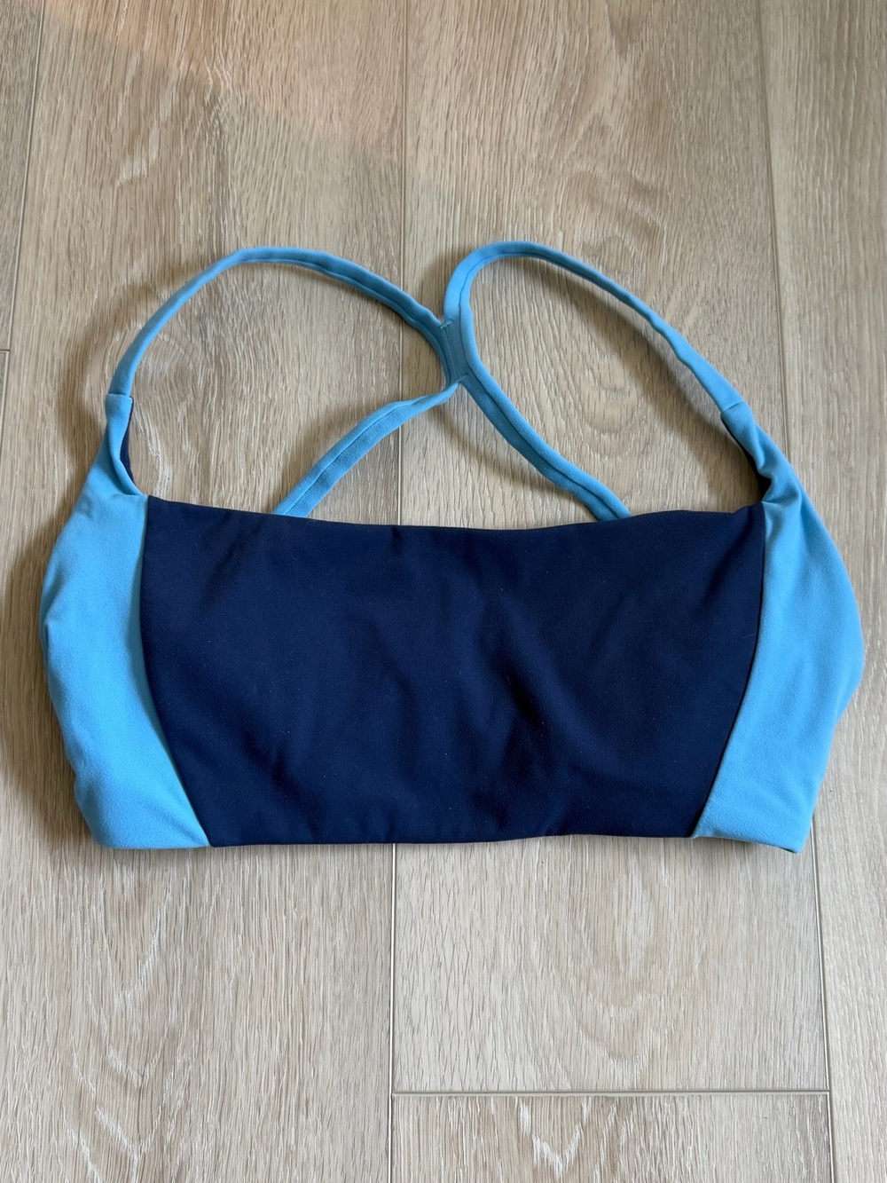 BuffBunny Two-Tone Blue Sports Bra - Light & Navy